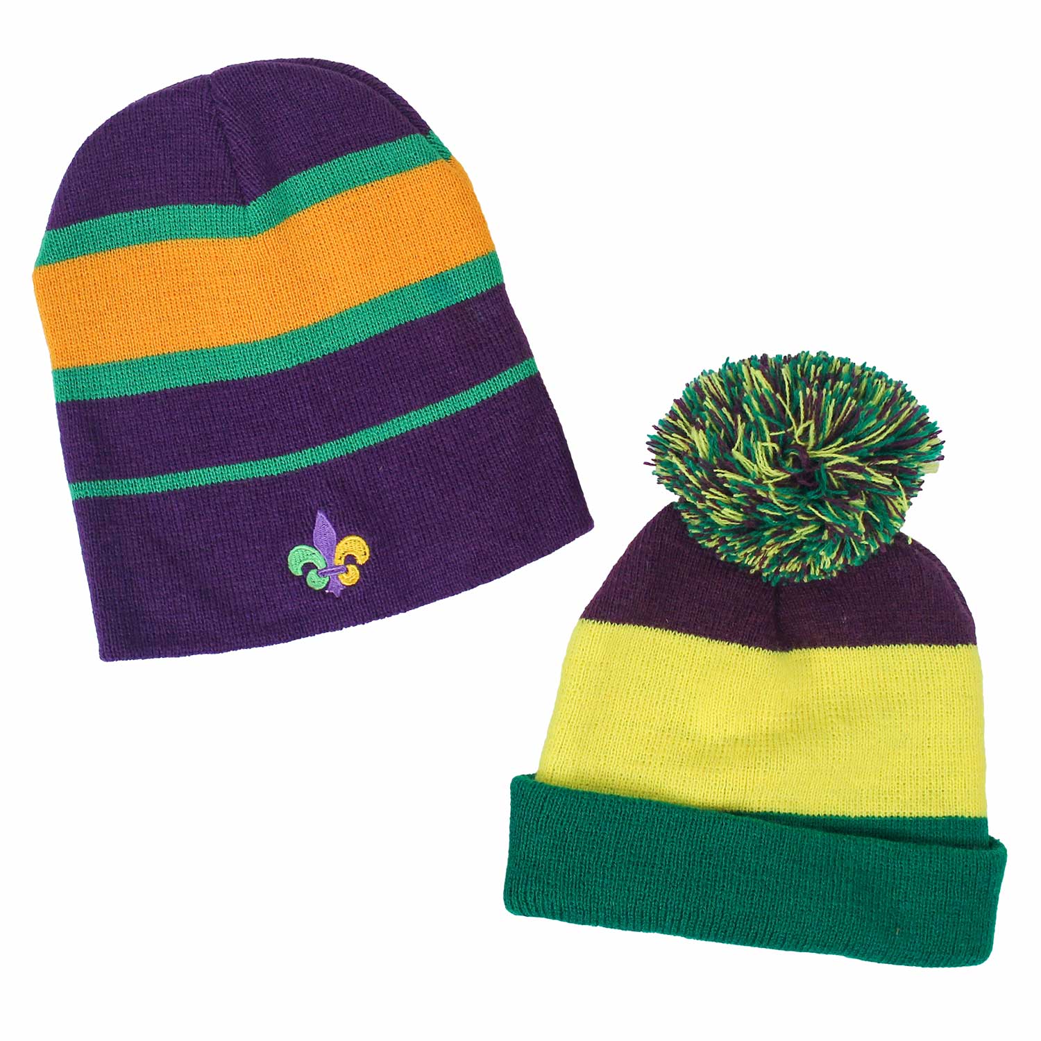 mardi gras beanie hat