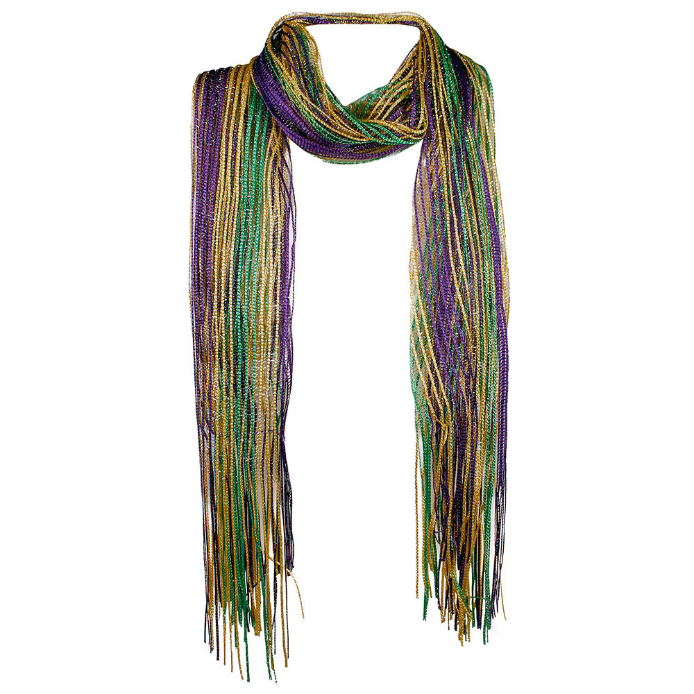 mardi gras scarf silk