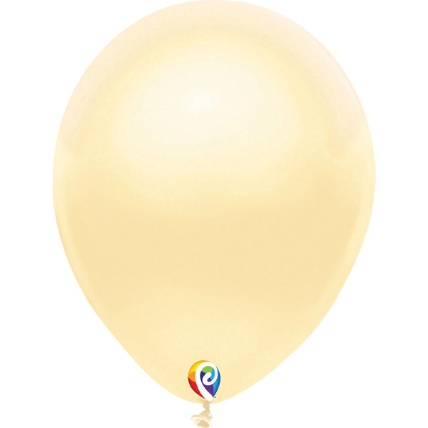 Funsational Pearl Ivory Latex Party Balloons 12" (12 PACK)