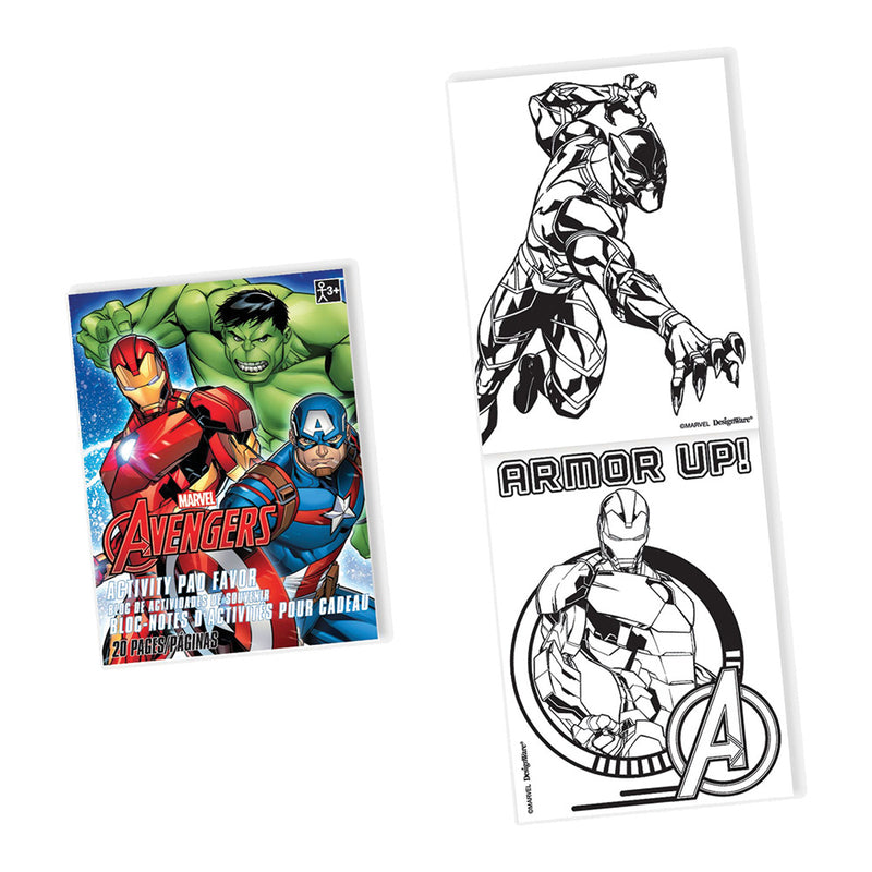 Mini Activity Pad Favor Avengers 3.5" (48 PACK)