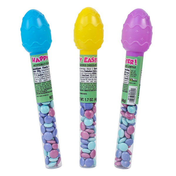 Easter Egg Chocolate Candy Tube 9.25"