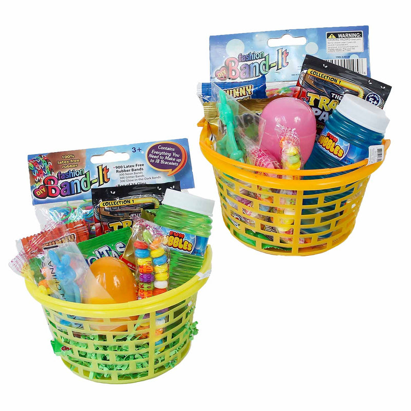 Filled Plastic Basket 6"