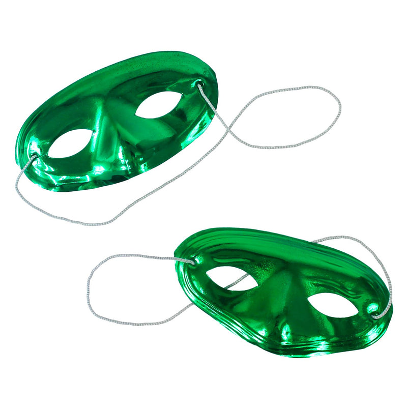 Mini Metallic Half Mask Green 4"