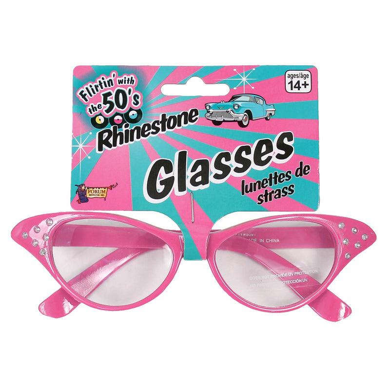 pink retro glasses with hangtag