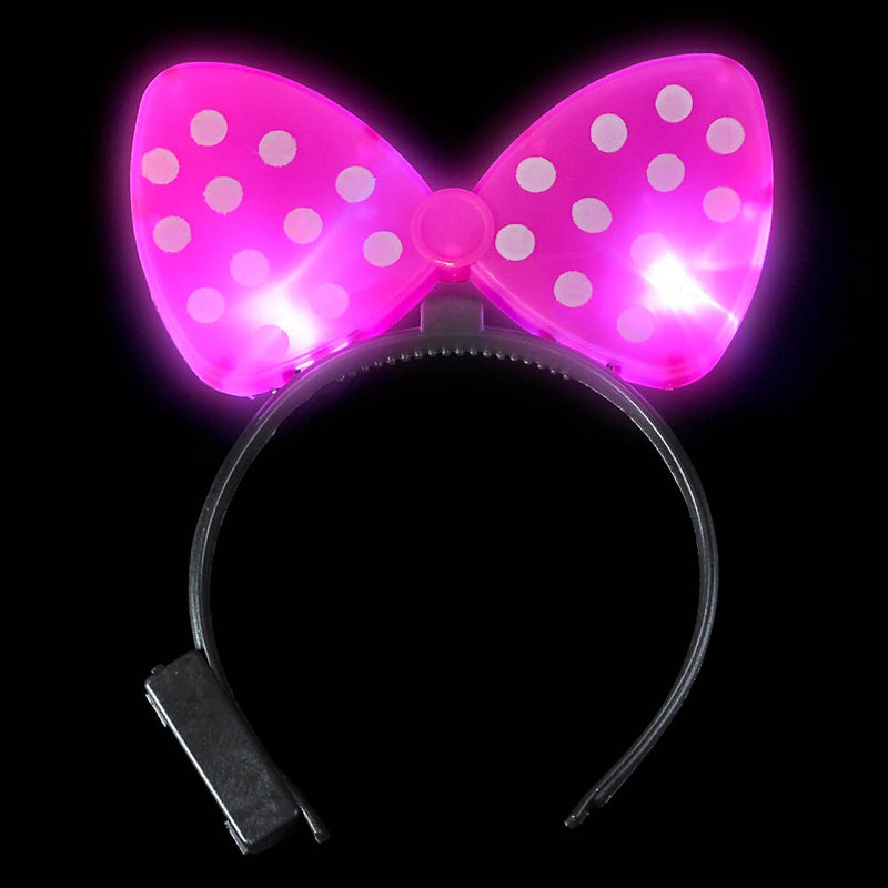 Light Up Plastic Bow Headband (DZ)