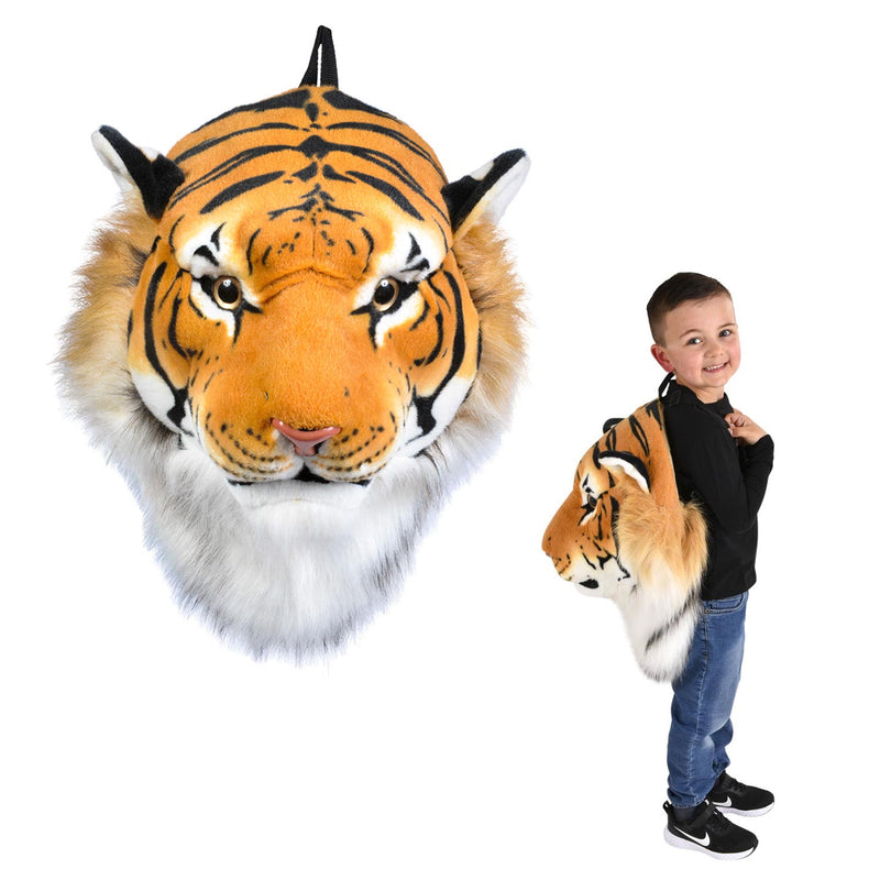 Jumbo Tiger Head Backpack 12"