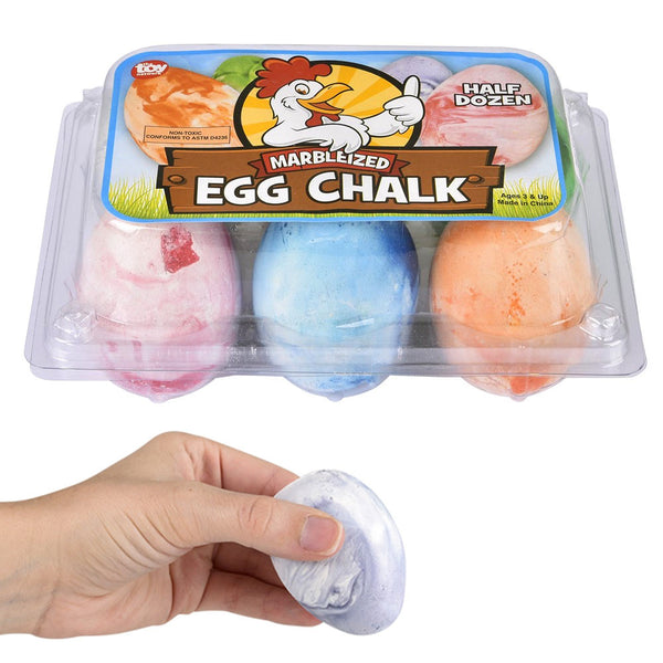 Egg Sidewalk Chalk-Marbleized Set 2.5"