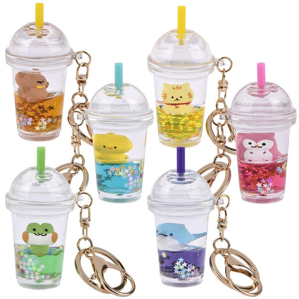 Kawaii Animal Smoothie Liquid Clip On Assorted 3"