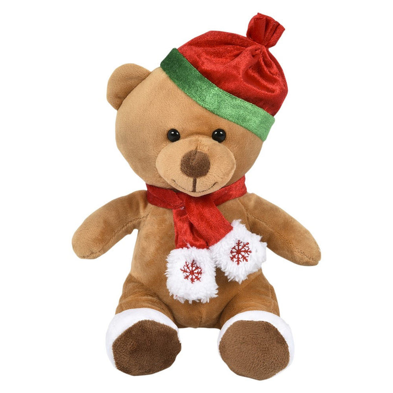 Plush Christmas Characters With Scarf Assorted 8"