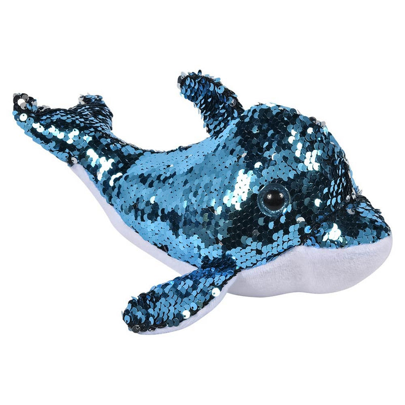 Plush Sequin Dolphin Assorted 10"