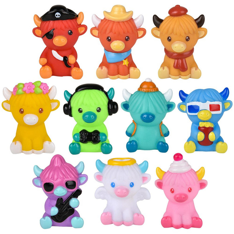 Rubber Highland Cow 2" (50 PACK)