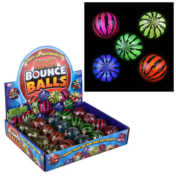 Light Up Watermelon Hi Bounce Ball 1.75" (20 PACK)