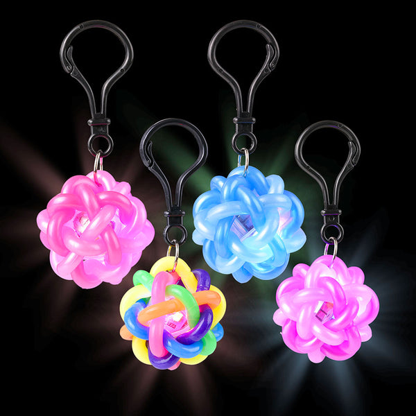 Light Up Loop Ball Backpack Clip 1.5" (24 PACK)