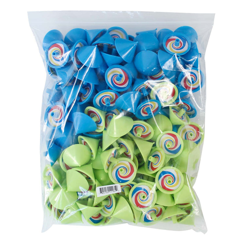 Mini Top Blue & Green Swirl 1.5" (144 PACK)