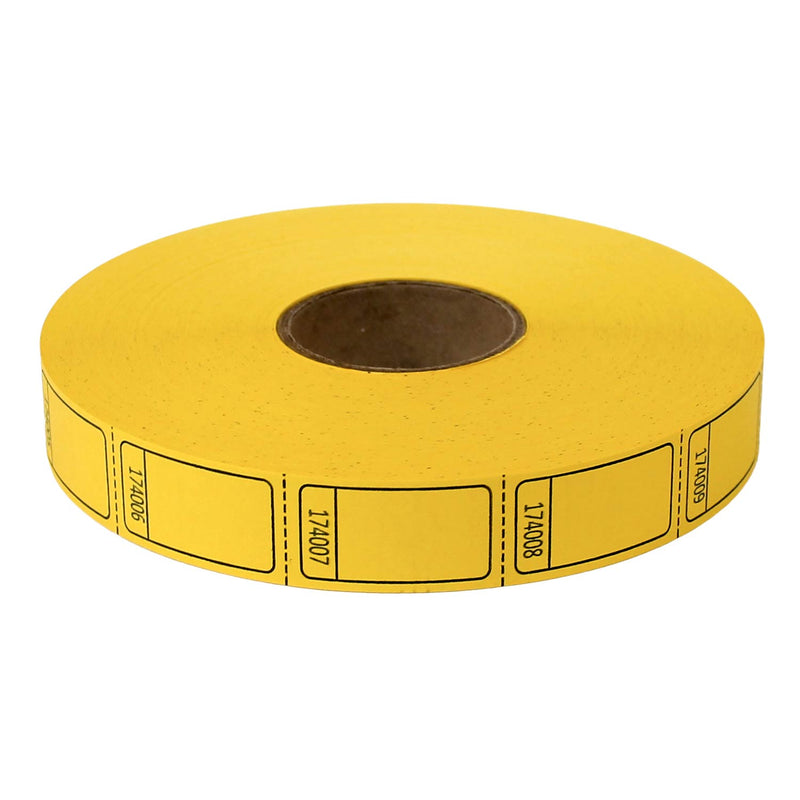 Roll Tickets - Blank - Yellow (2000 per roll)