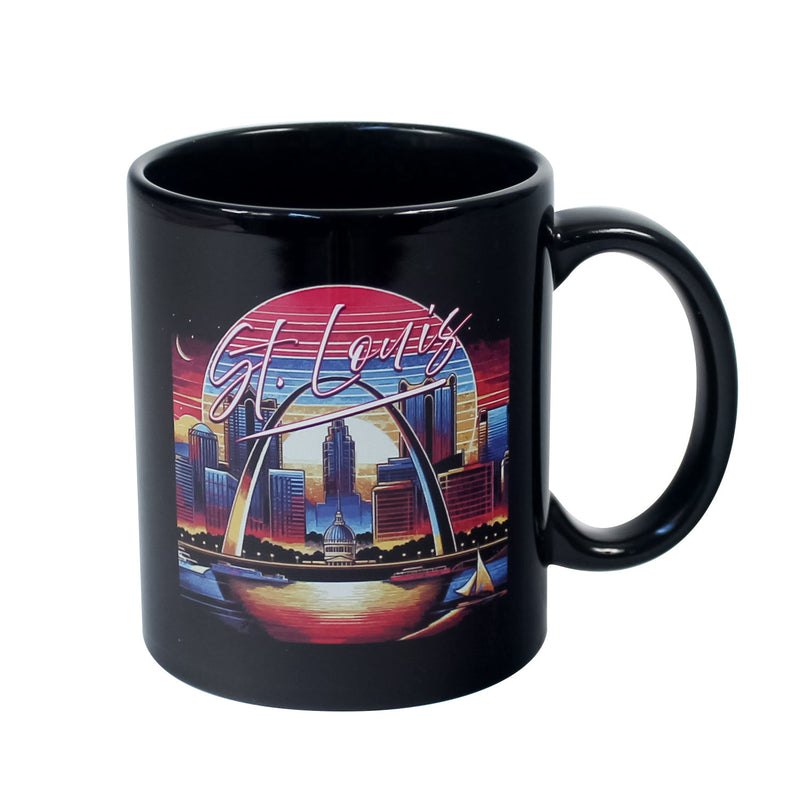 St. Louis Souvenir Mug Retro Neon 11 oz