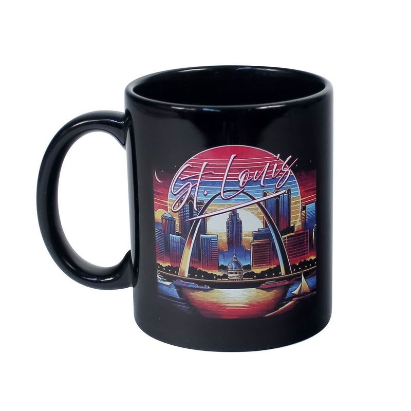 St. Louis Souvenir Mug Retro Neon 11 oz