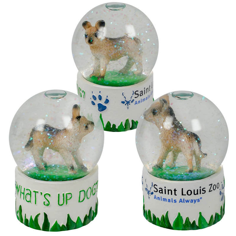 St. Louis Zoo Painted Dog Snow Globe 3.5"