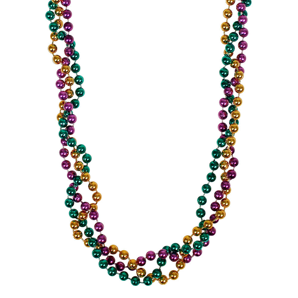 Bead Braided Mardi Gras Colors 42