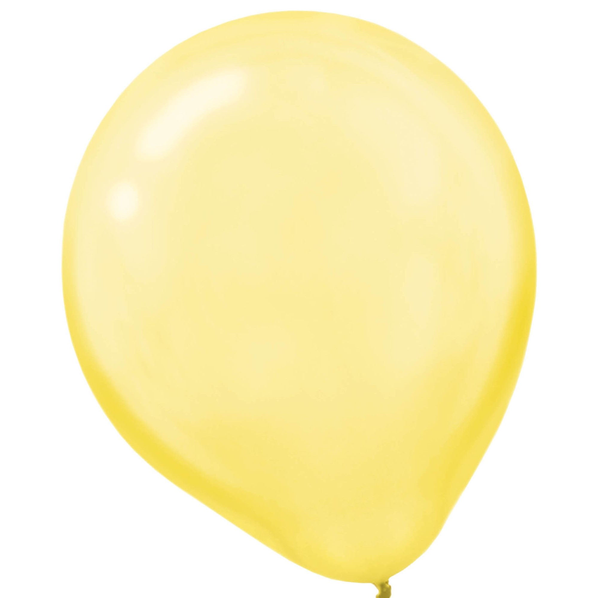 Yellow Pearlized Latex Balloons 12