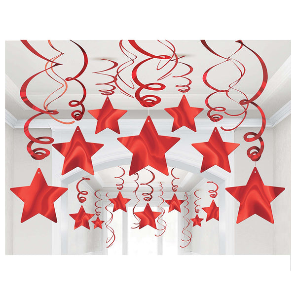 Shooting Stars Mega Value Pack Swirl Red (30 PACK)