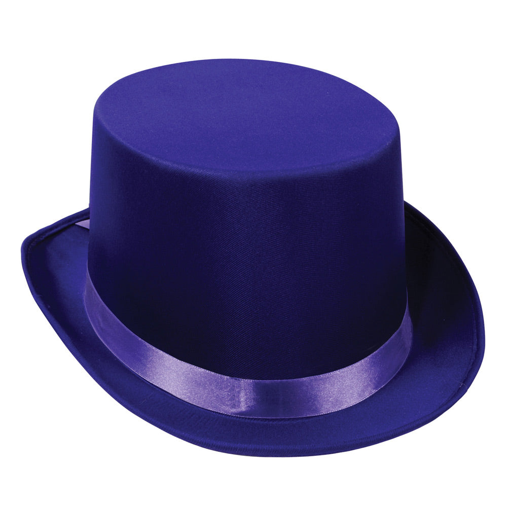 Satin Sleek Top Hat - Purple