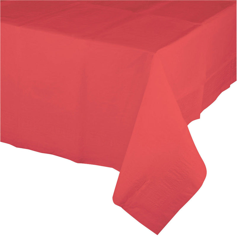 Paper Table Cover - Coral 54" x 108"