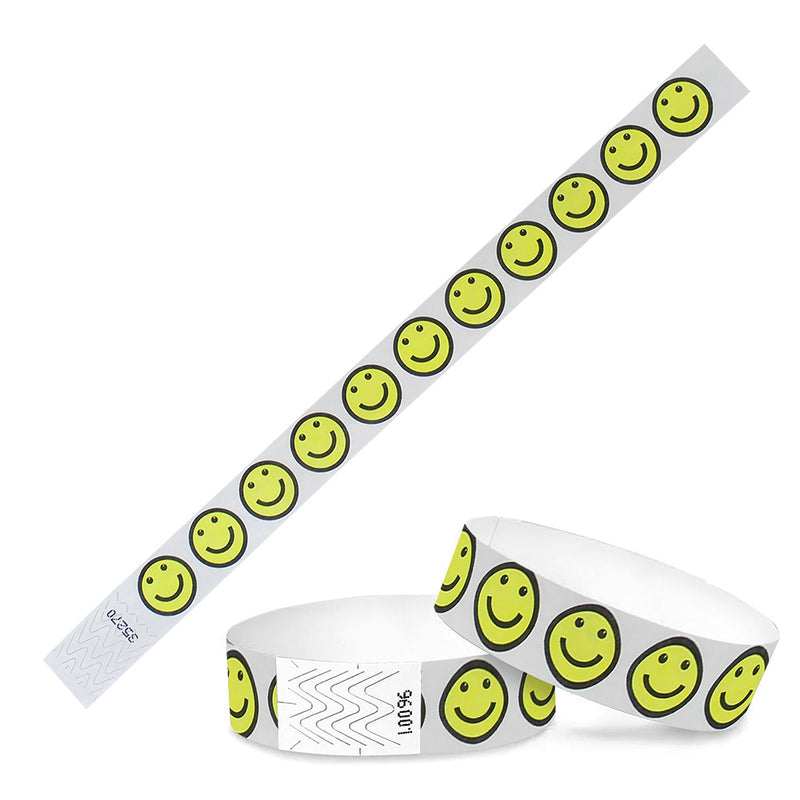 Tyvek Paper Wristbands 3/4" Smile (500 PACK)